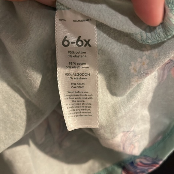 3/$20 Carter's Girls Unicorn Print Dress Size 6/6X Mint Green Skater Dress - Picture 5 of 6